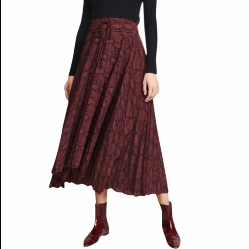 ALC midi snakeskin midi skirt “MAYA”